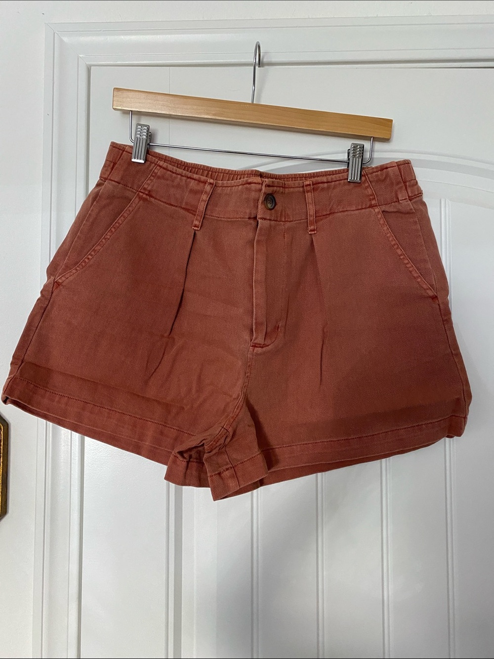 Double Zero High-Rise Baked Clay Terracotta Shorts